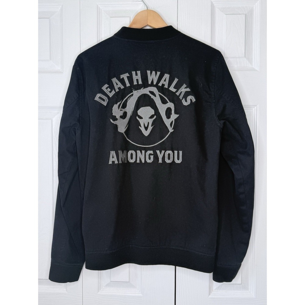Overwatch Reaper Jacket Our Universe Bomber Black Death Walks Among You Med NWOT